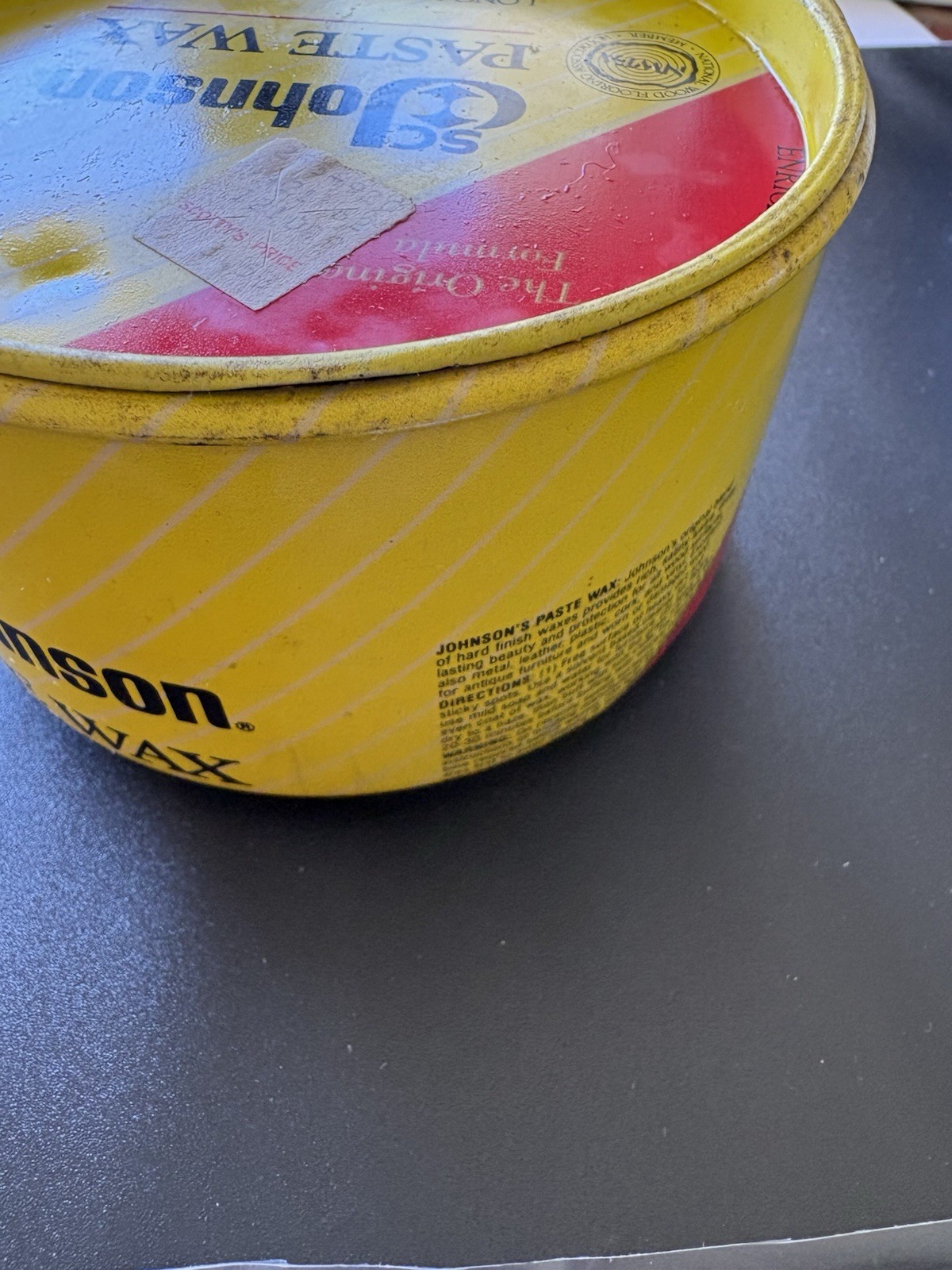 SC JOHNSON PASTE WAX USED 16 OZ FULL CAN ORIGINAL FORMULA DISCONTINUED*