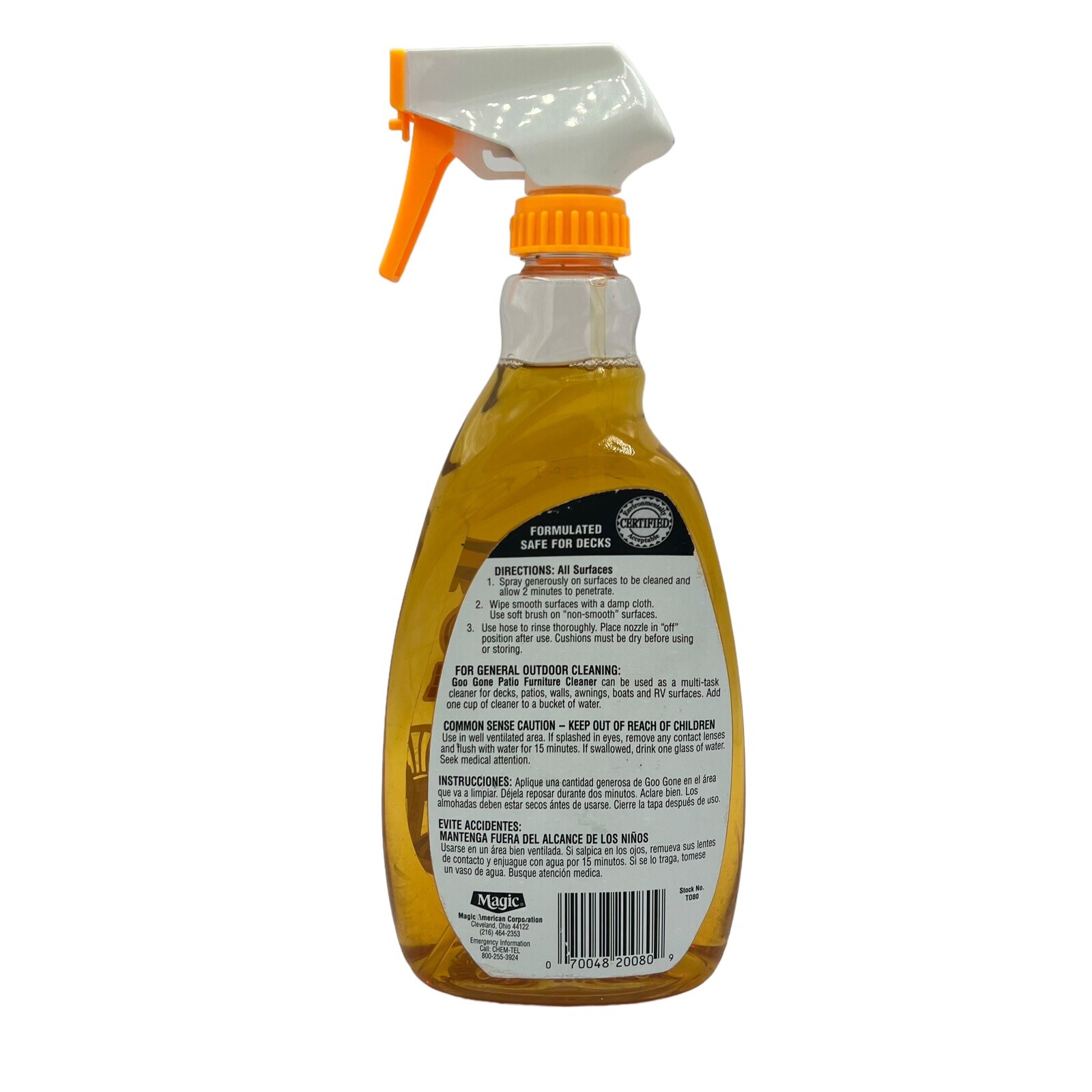 Goo Gone Patio Furniture Cleaner Spray 24 OZ UV Protectant USED!