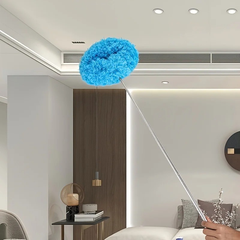 Extendable Ceiling Fan Duster, Long Reach Ring Brush for Easy Dust Cleaning