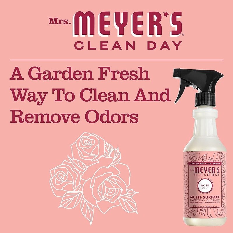 All Purpose Cleaner Spray Rose Scented Non-Porous Surface Cruelty Free 16oz New