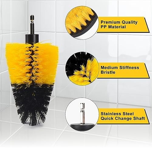 18 Pack Drill Brush Attachment Set for Car, Bathroom, Carpet, Tile, Grout