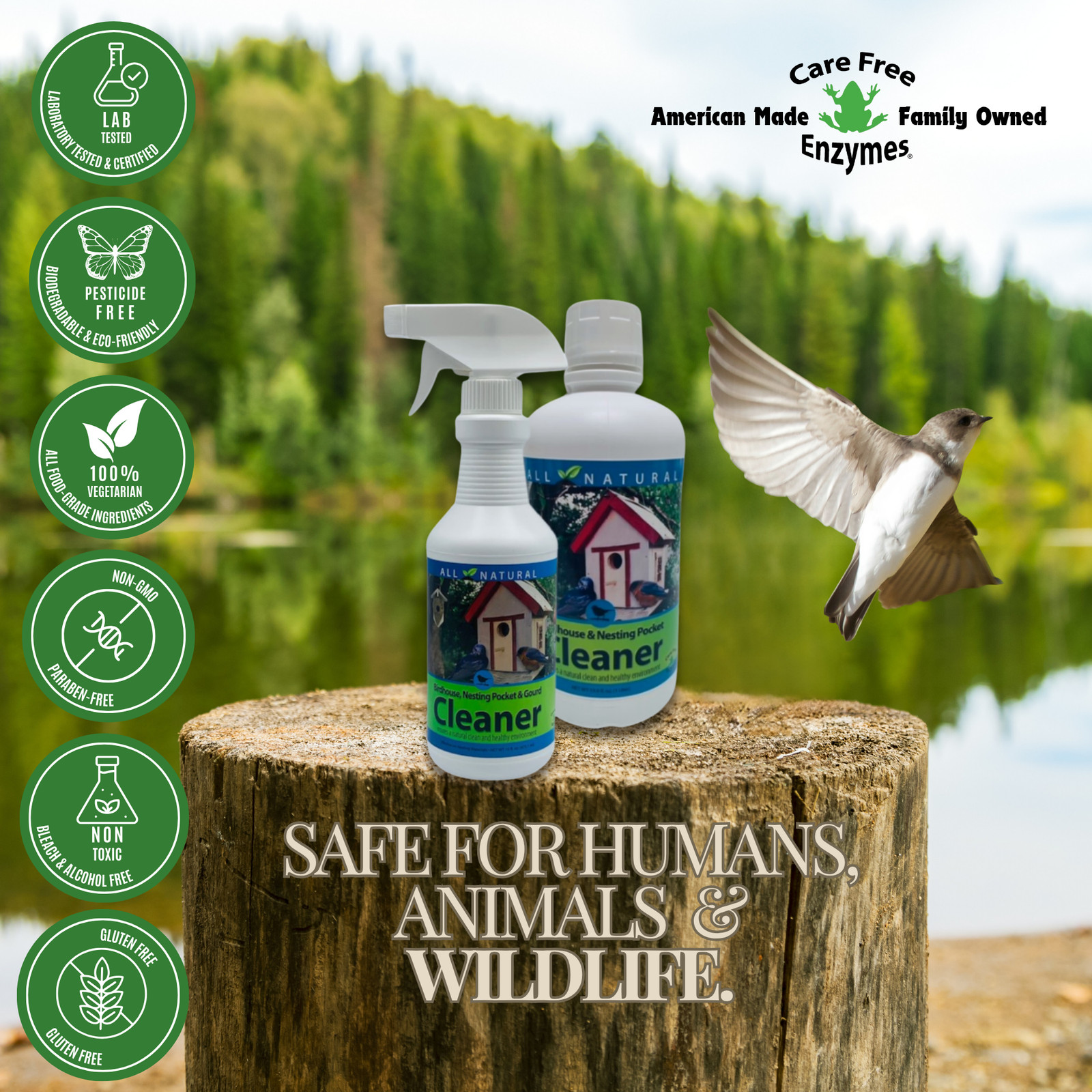 Natural Birdhouse, Gourd & Nesting Pocket Cleaner | Safe for All Nesting Birds |