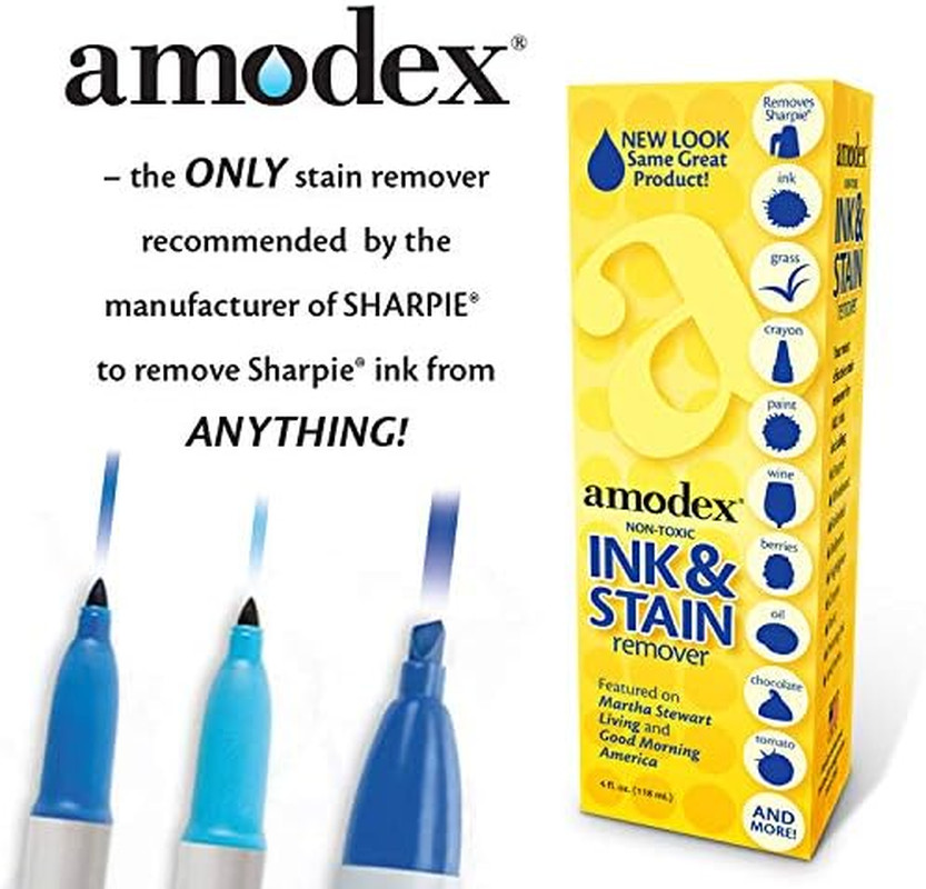 Ink and Stain Remover Unique Soap Liquid Formula 4 Fl Oz Bottle