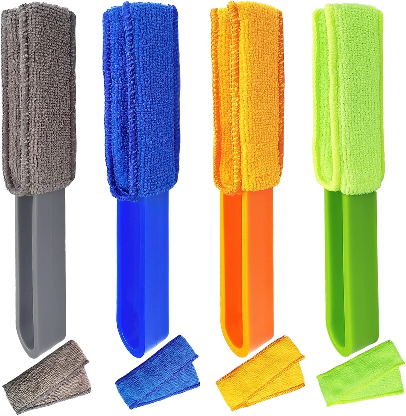 4 Pack Blinds Duster Window Blinds Cleaner 4 Microfiber Sleeves Cleaning Tools