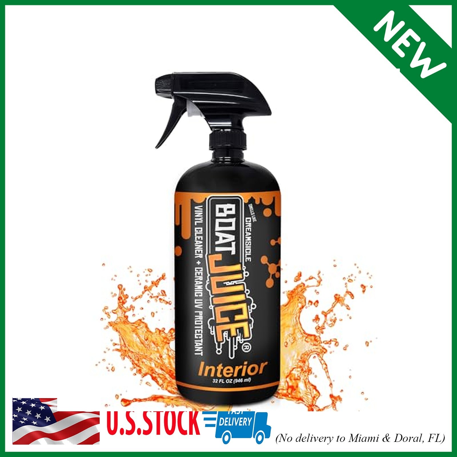 Boat Juice Interior Boat Cleaner Spray – Boat Seat Cleaner, Boat Vinyl Cleaner a