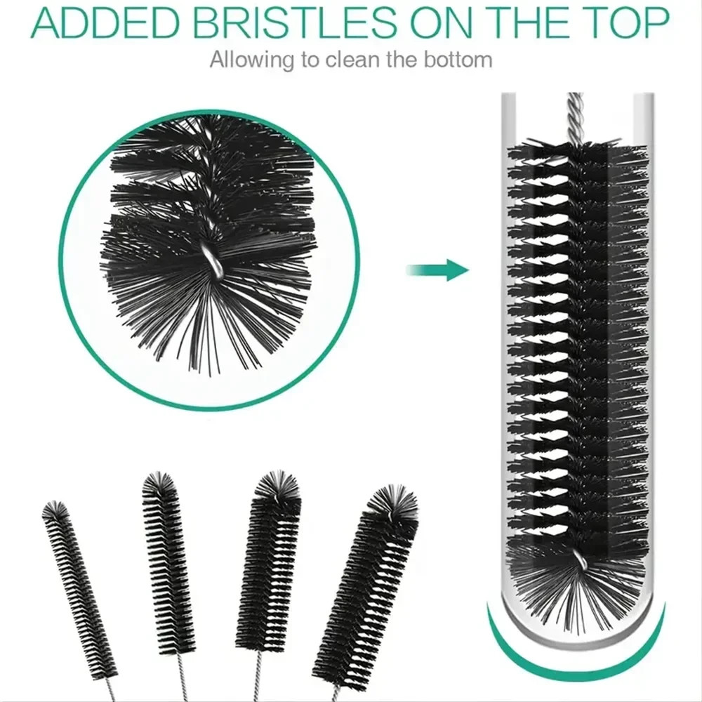 Nylon Straw Brush Cleaner Bottle Tube Pipe Small Long Cleaning 10Pcs Set
