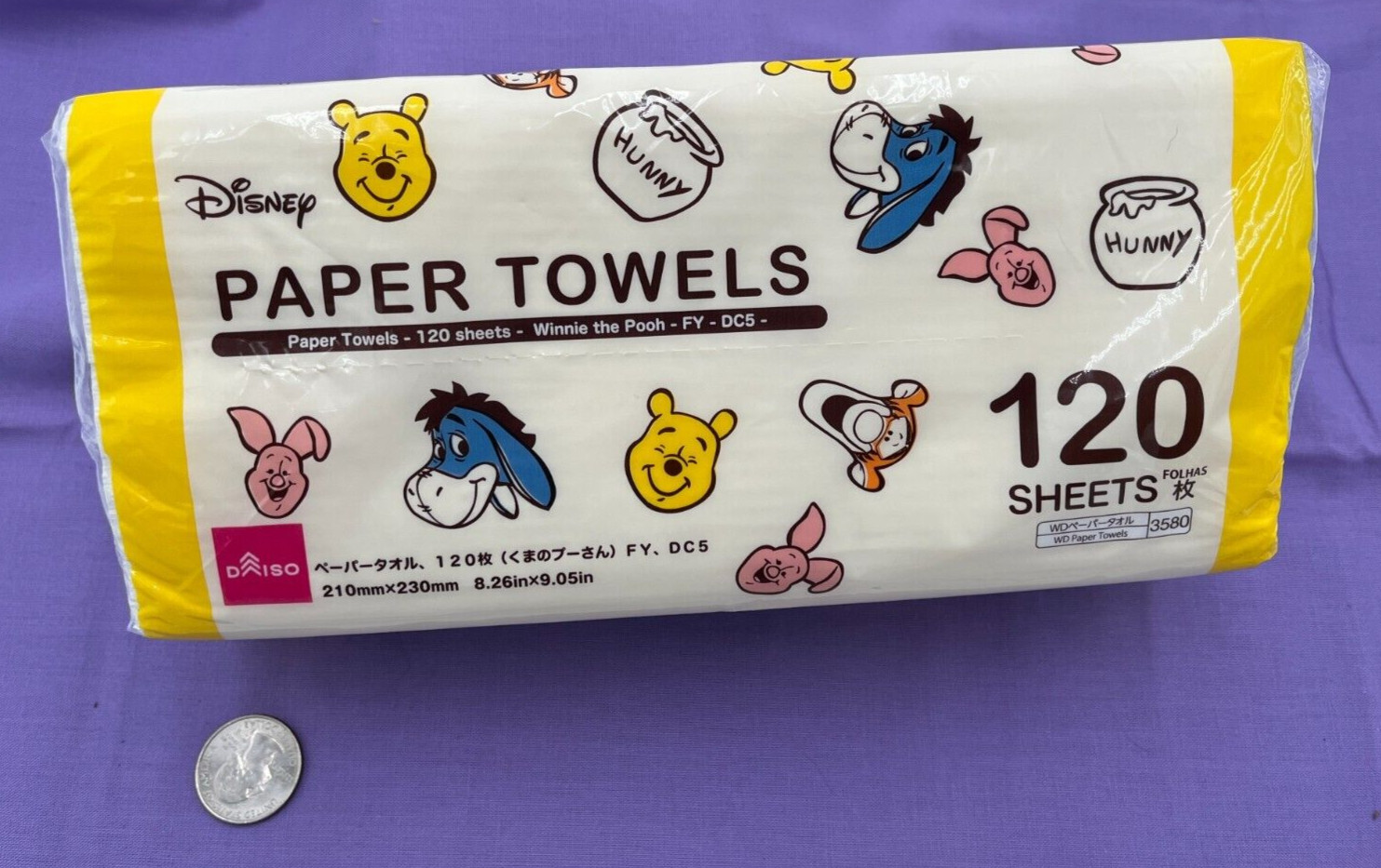 Disney Winnie-the-Pooh Paper Towels – 120 Sheets (8.26″ x 9.05″) – 3 Rolls!