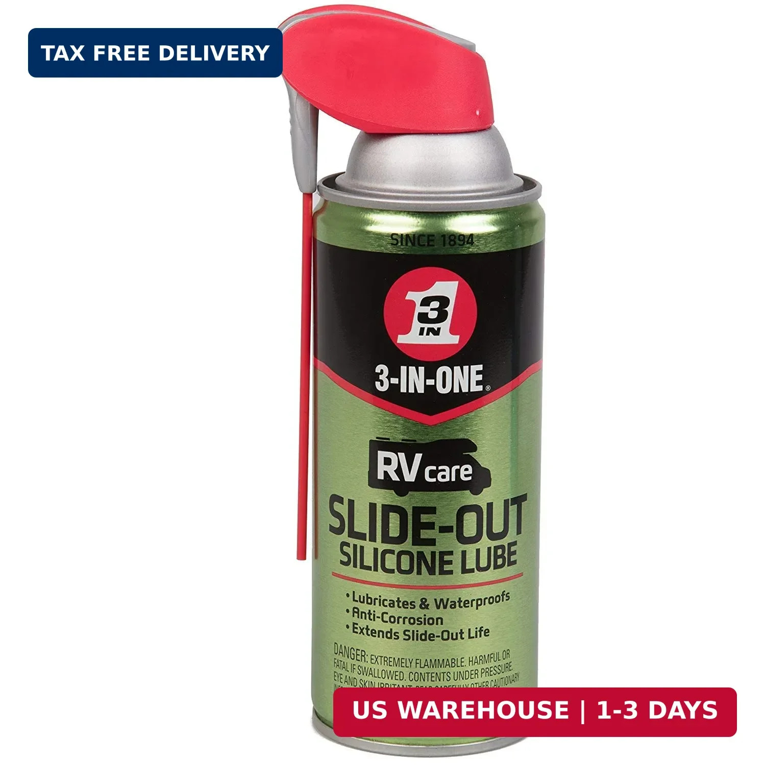 3-IN-ONE RVcare Slide Out Silicone, 11 oz. And RV Care Window & Track Dry Lube