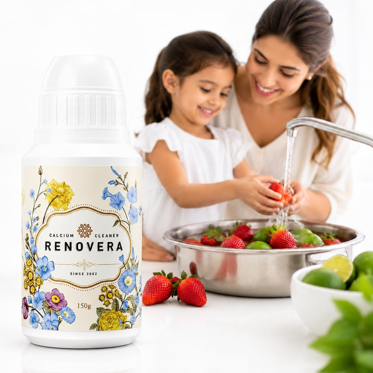 Renovera Fruit & Vegetable Wash | 1 Bottle Lasts 1 Year, Gentle Enough for Baby