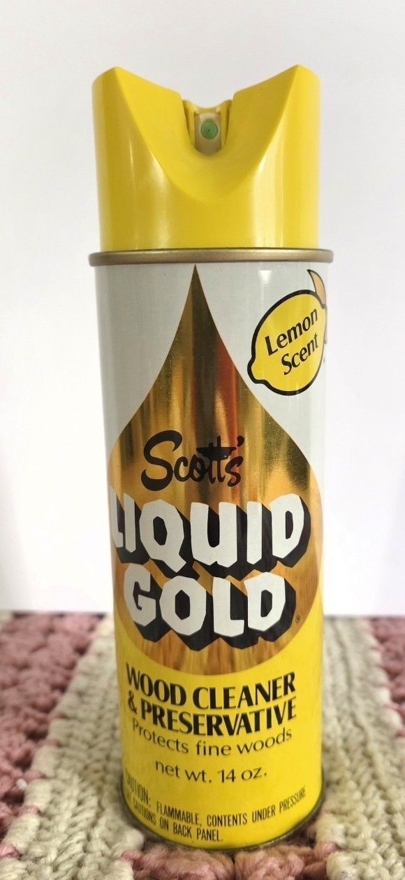 Rare Vintage Scott’s Liquid Gold 14 oz Lemon Scent Wood Cleaner Prop Full Can
