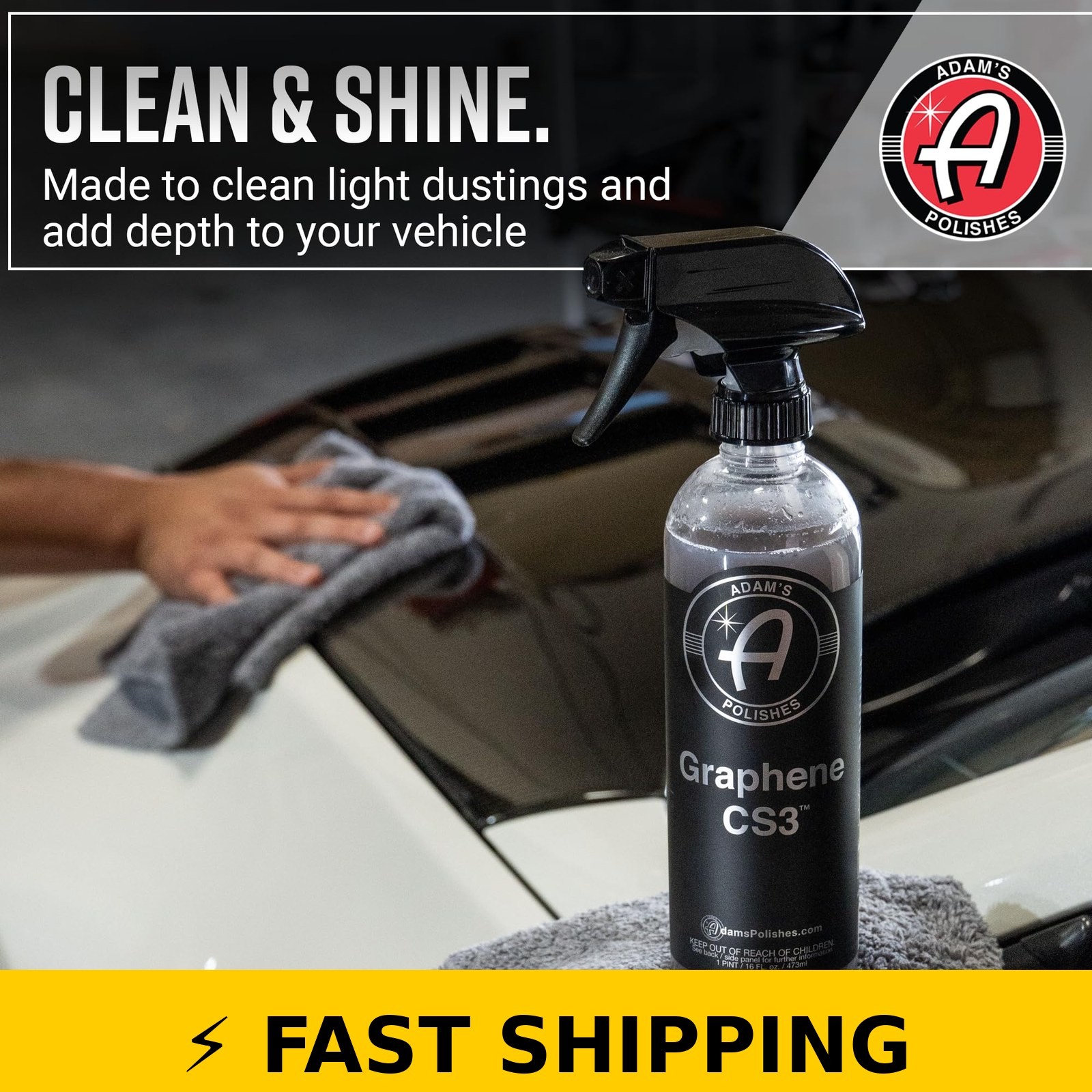Adam’s Polishes Graphene CS3 16oz Waterless Wash Car Detailing Spray