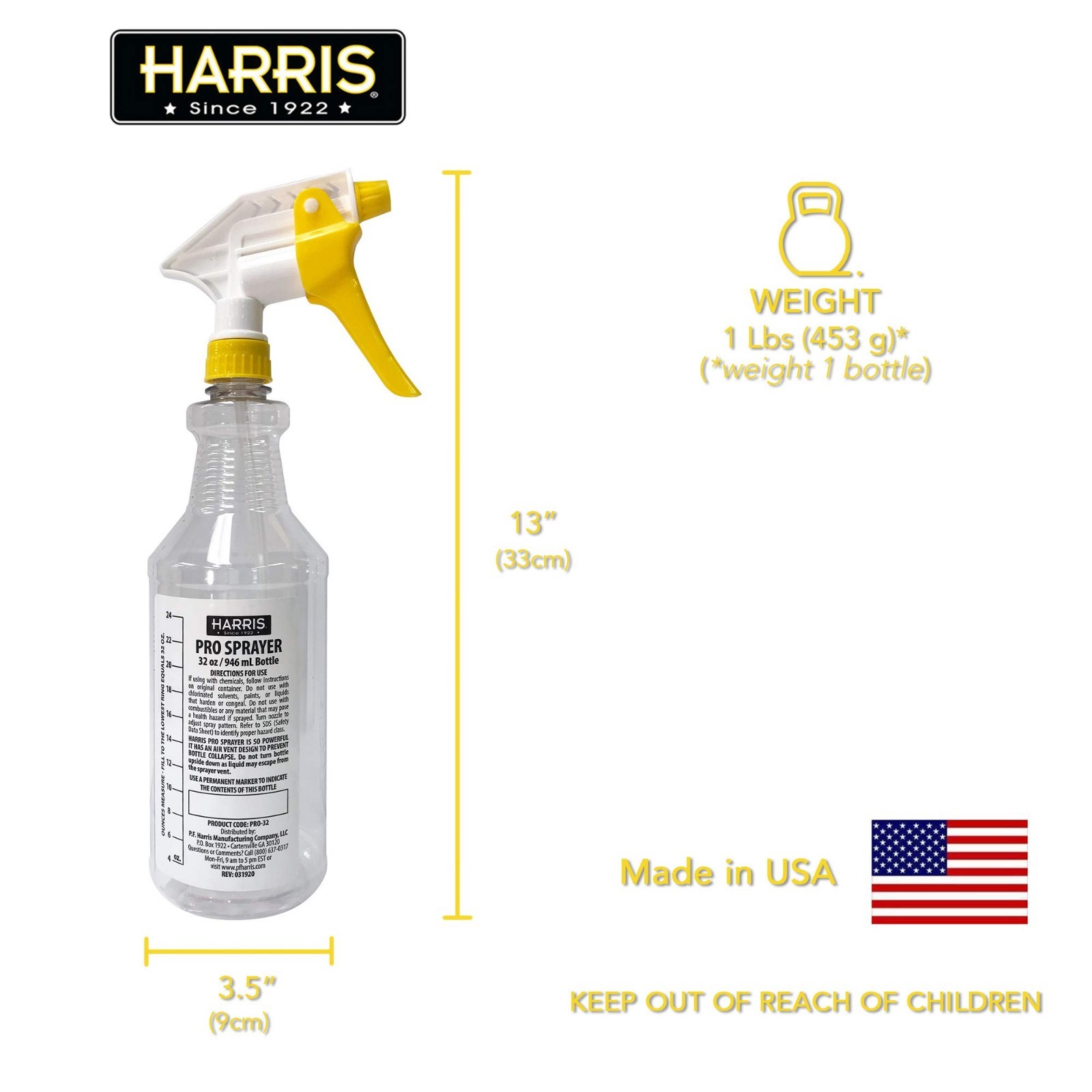 32oz Spray Bottle Set (3-Pack) – All-Purpose Cleaning & Plant Care, Adjustable N