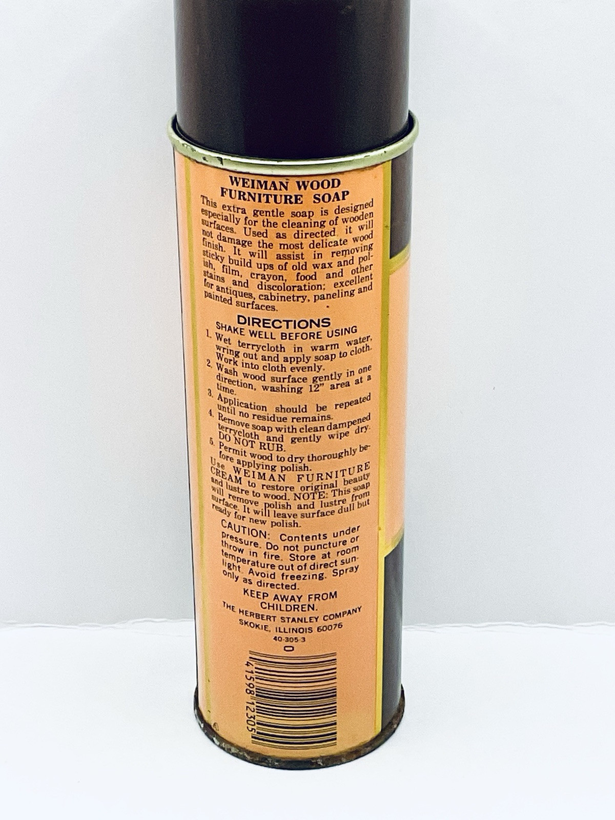 WEIMAN WOOD FURNITURE SOAP W/ FLAX SEED OIL 12 OZ STANLEY COLLECTION