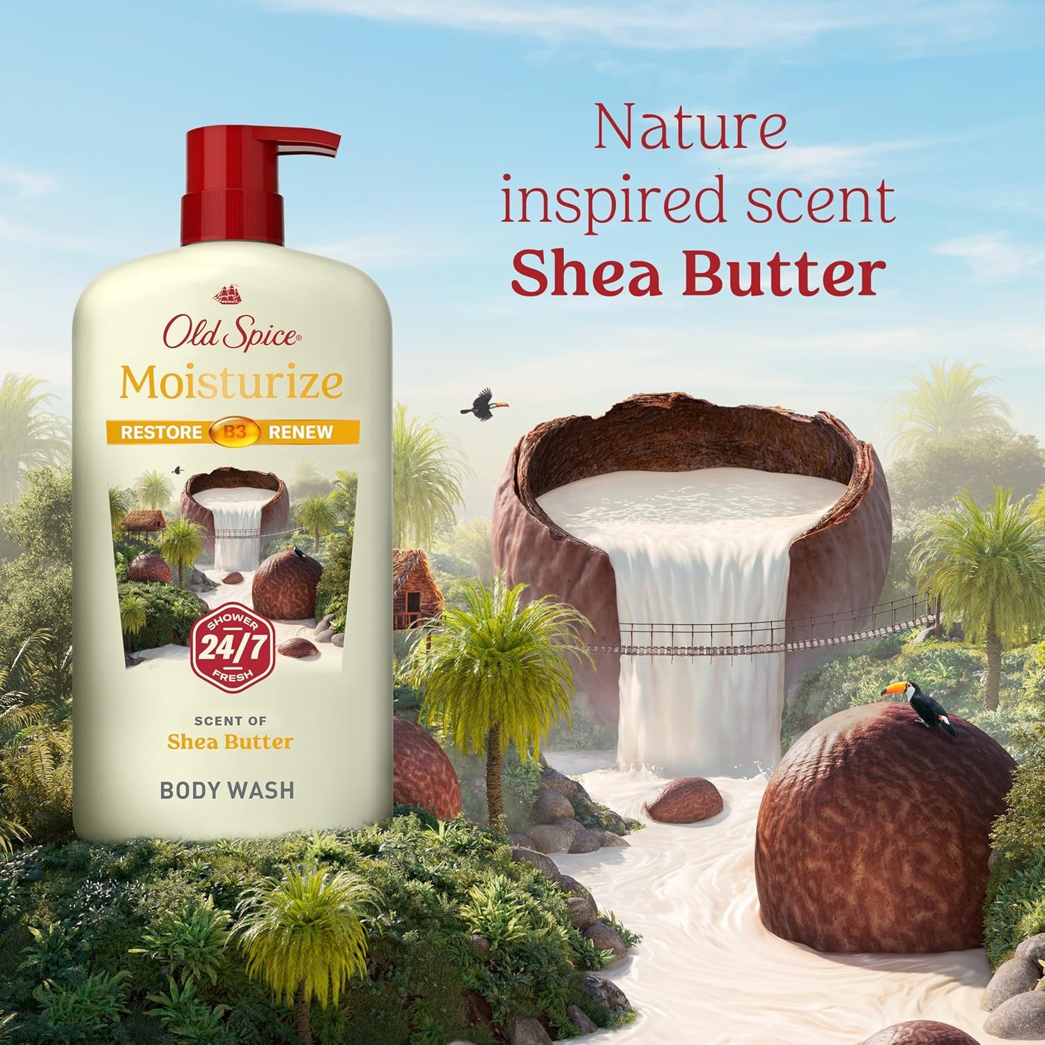 Old Spice Cleansing Body Wash for Men, 24/7 Shower Fresh with Lasting Scent, R