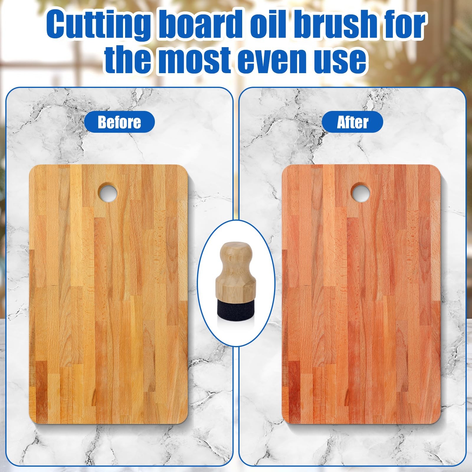 Cutting Board Oil Wax Applicator, Round Wood Mineral Oil Wax Applicator with …