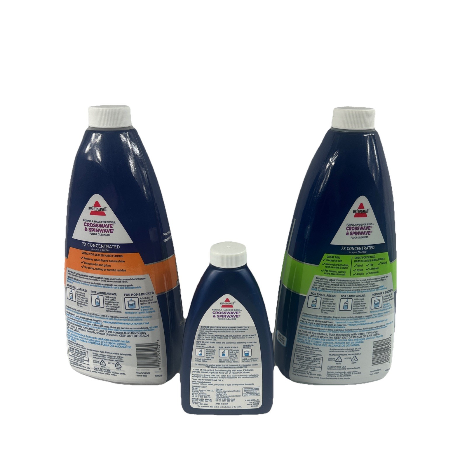 Bissell CrossWave 3-pack, Pet, Wood Floor And Multi-Surface Cleaning Formulas