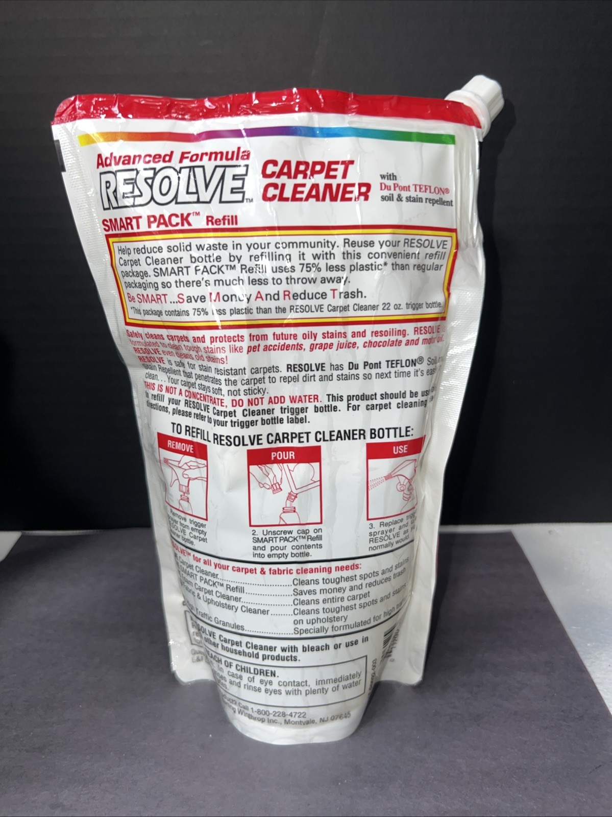 Vintage Resolve Carpet Cleaner Refill 90s With DuPont Teflon Discontinued 22oz