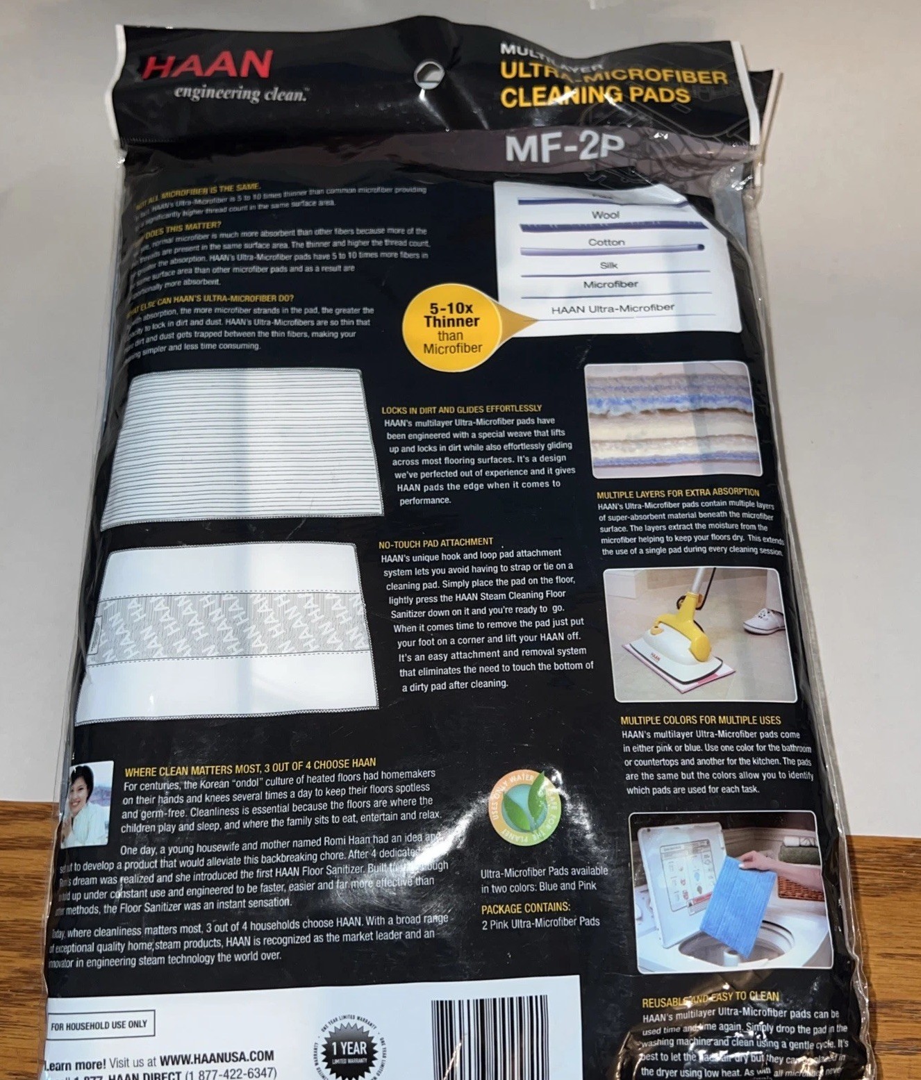 New. HAAN Cleaning Pads. 6 Total. ( 1 Pkg of 4, 1 Pkg of 2).