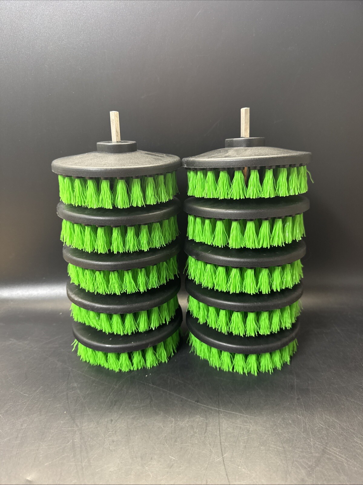 Drill Brush 5” Cleaner Scrubber Grout Round Carpet Bristle/ Set of 10