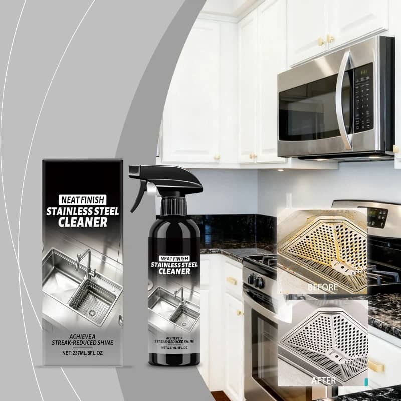 Stainless Steel Cleaner Daily Kitchen Appliances Dishwasher Oil Stain Cleaning