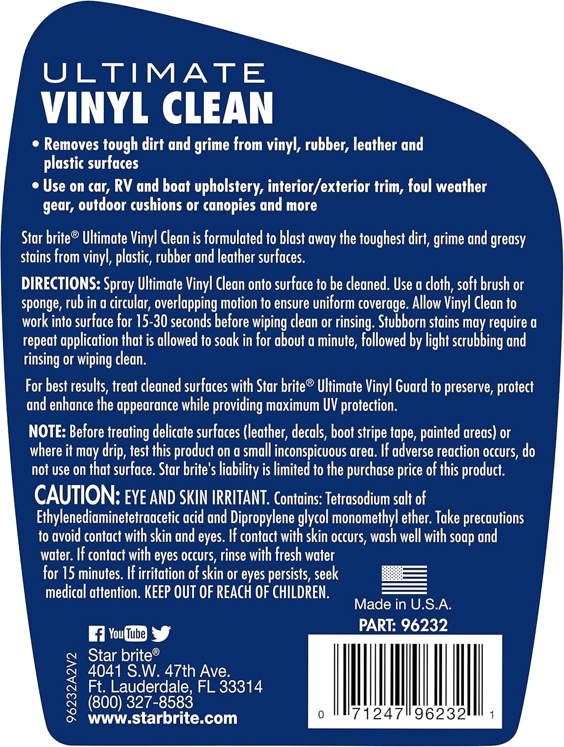Ultimate Vinyl Clean Spray – Multi-Surface Cleaner 32 Oz for Upholstery & More