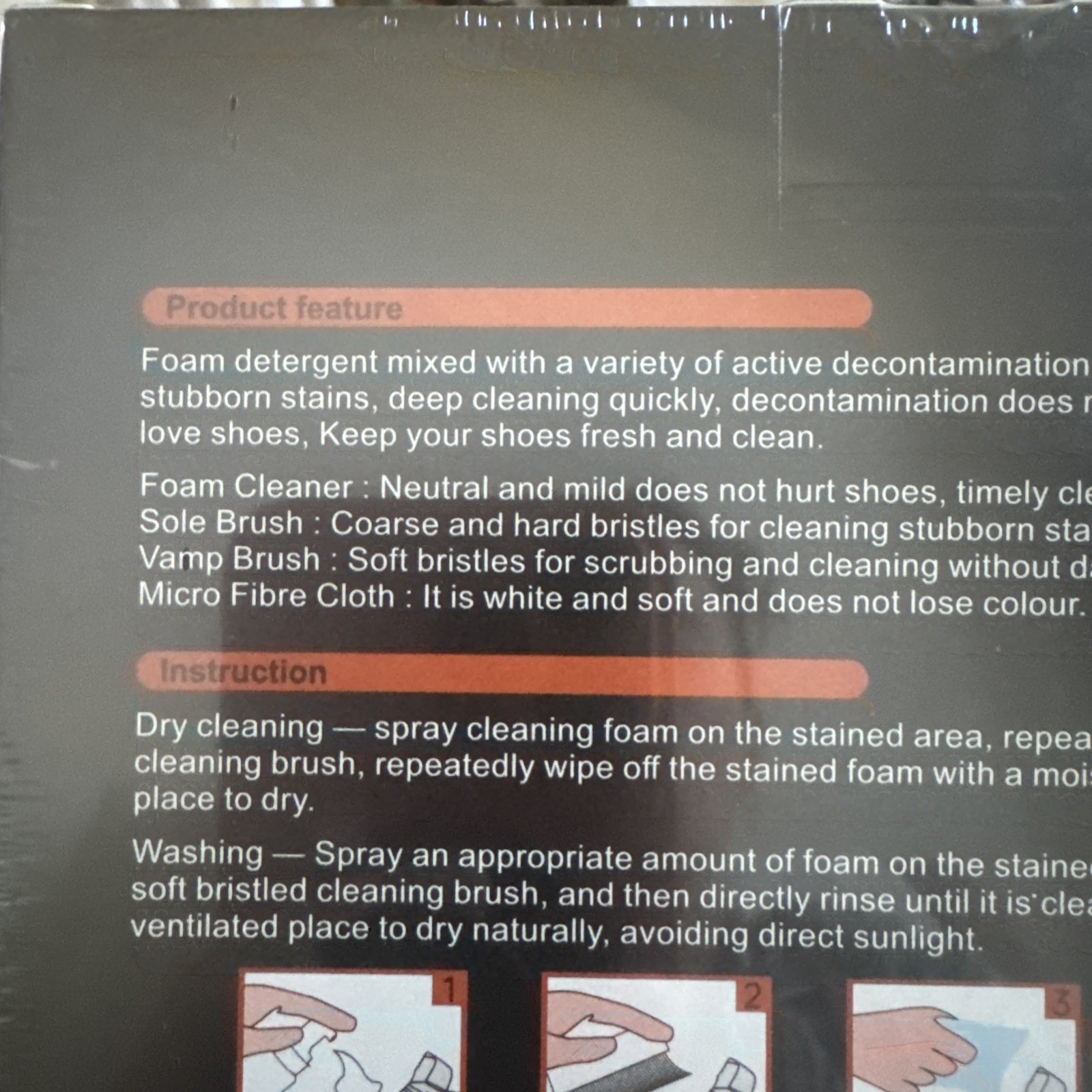 Sopami Eco-Friendly Foam Cleaning Kit new in box sealed shoe cleaning.