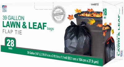 Lawn & Leaf Trash Bags, 28-Ct., 39-Gals. – 1942920