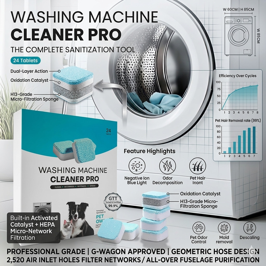 Uproot Clean Washing Machine Cleaner Tablets – 12 Pack for a 12 Month Supply. Fo