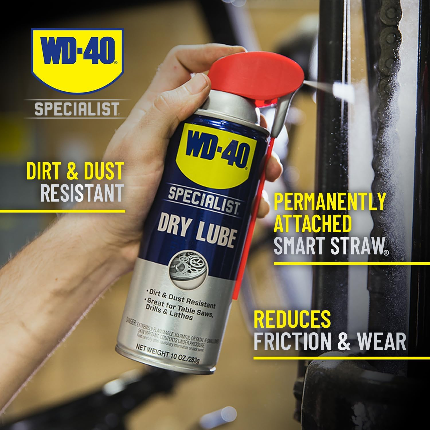 Dry Lube with SMART STRAW SPRAYS 2 WAYS, 10 OZ