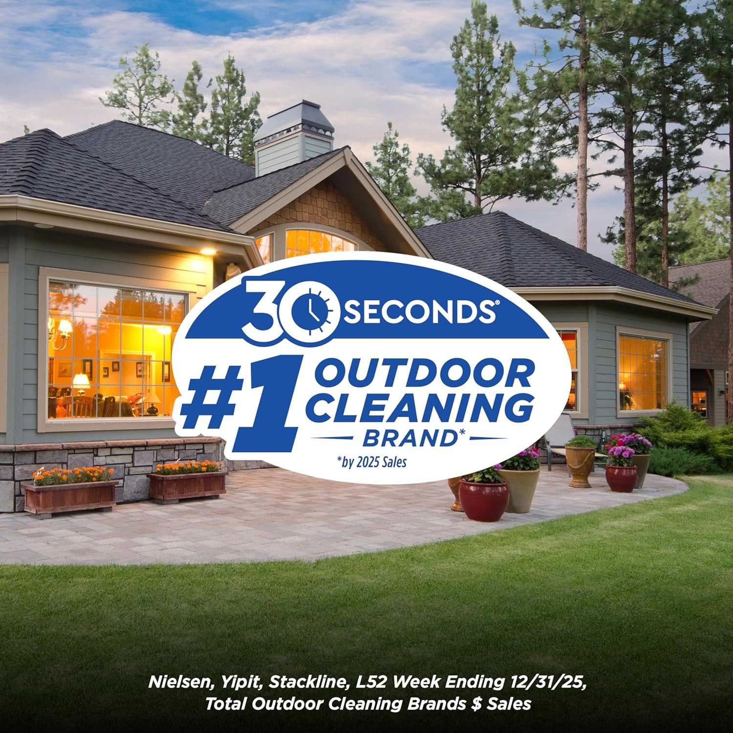 Outdoor Window & Screen Concentrated Cleaner for Glass, Patio Doors, Fiberglass,