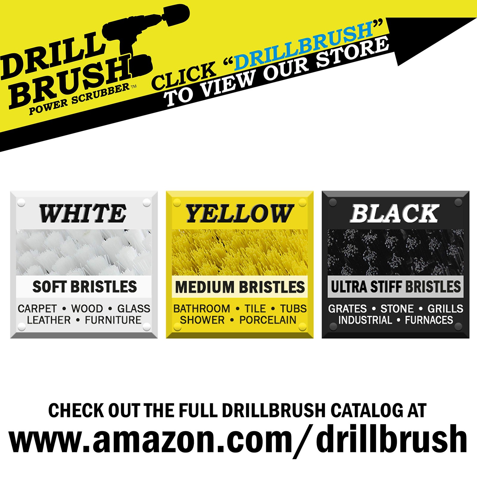 Carpet Cleaner Scrub Brush for Polisher – 7 Inch Soft White Drillbrush with 5/8