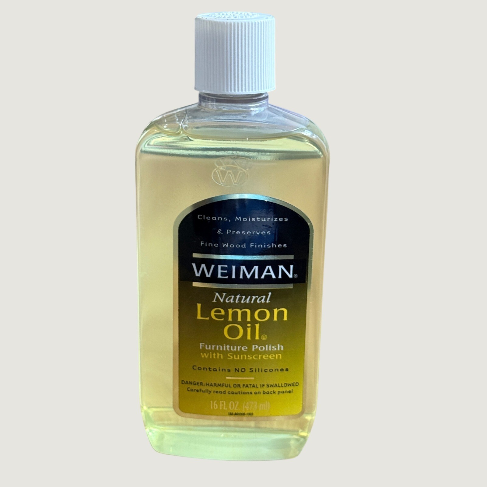 Weiman Natural Lemon Oil Furniture Polish with Sunscreen 16 fl oz Wood Cleaner