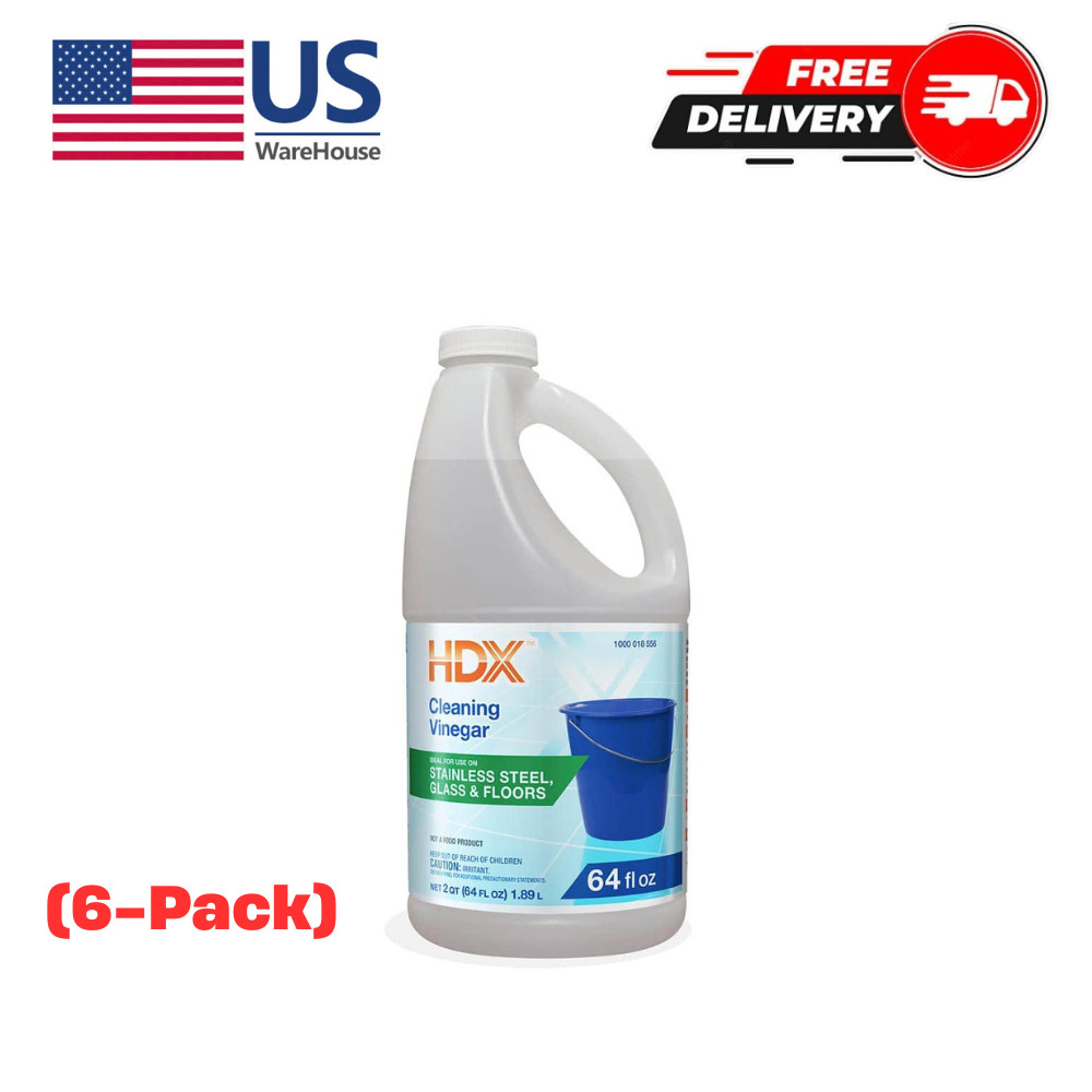 64-oz Vinegar All-Purpose Cleaner 6-Pack – Cuts Grease, Non-Toxic, Biodegradable