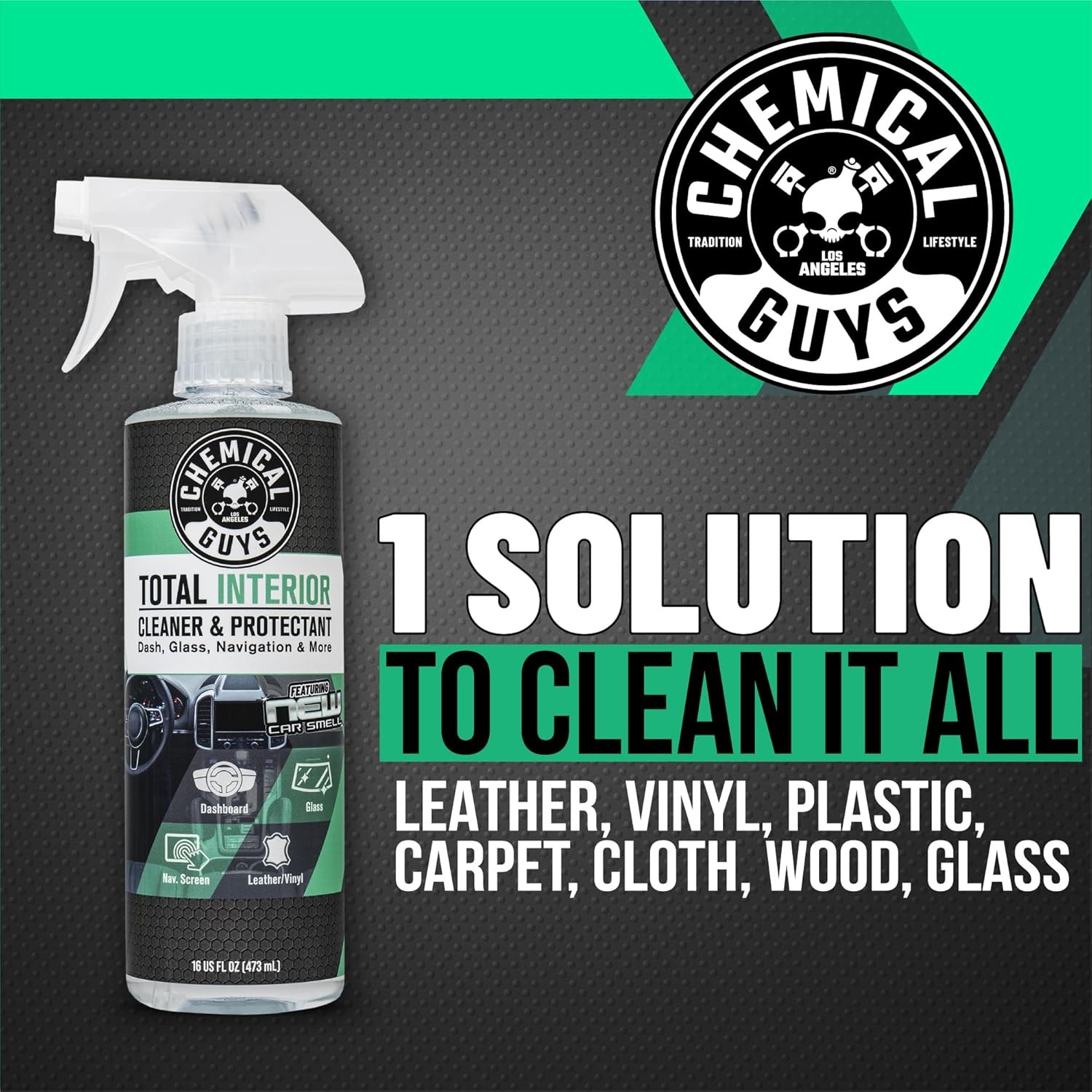 Multi-Surface Interior Cleaner & Protectant with New Car Scent, 16 oz