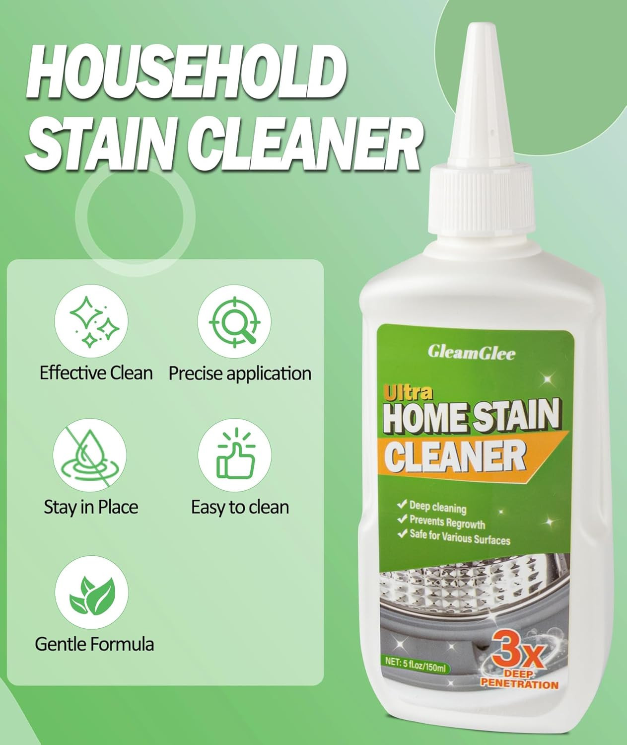 Home Remover Gel Washing Machine Gasket Cleaner 5oz, Heavy Duty