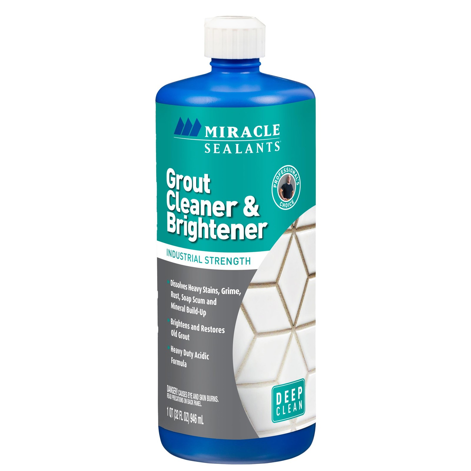 Industrial Strength Grout Cleaner and Brightener Quart