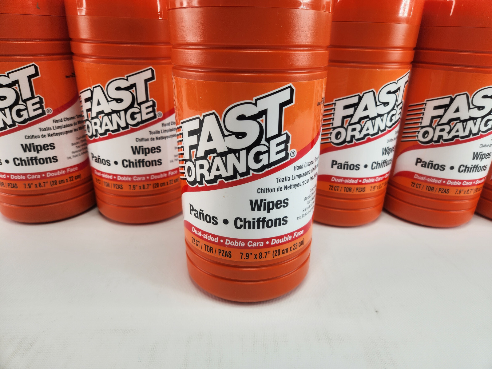 6 Pack Fast Orange Wipe’s – 72 Count Each Canister – Permatex 25051-6PK
