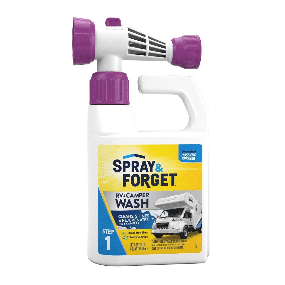 Spray & Forget RV & Camper Cleaner with Hose End Adapter – 1 Quart