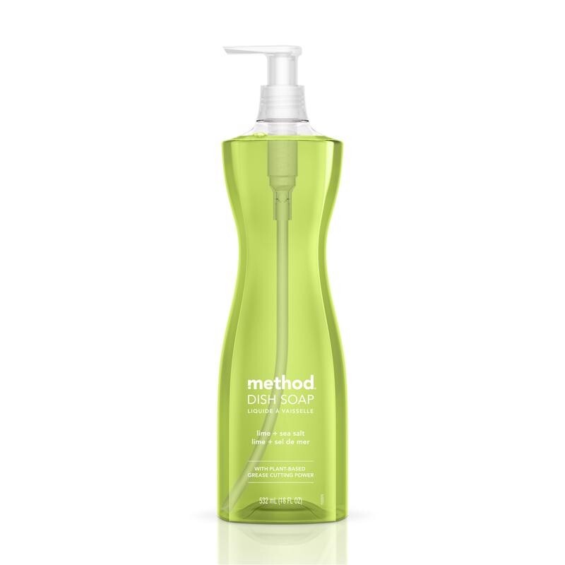 2Method Lime & Sea Salt Scent Liquid Dish Soap 18 oz Plant Based & Cruelty Free
