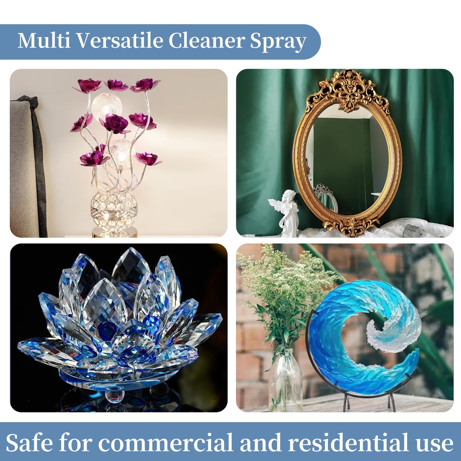 Chandelier Cleaner for Glass Figurine and Crystal Fixtures,Spray Away Dust fo…