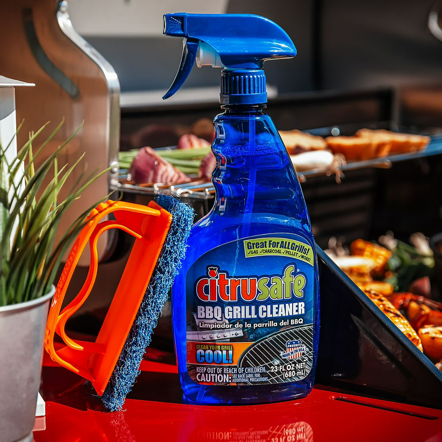 CitruSafe BBQ Grill Cleaner 3 Pack 23oz Grate Degreaser Spray, 3 Pack