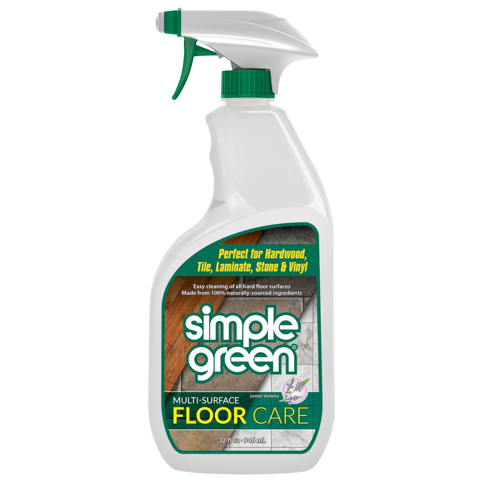 pH Neutral Floor Cleaner MultiSurface Wood Vinyl Tile Concrete 32oz LemonVerbe