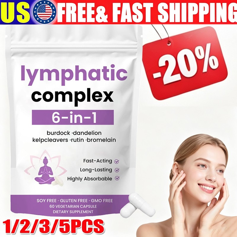 6-in-1 Lymphatic Complex,Lymphatic Drainage Supplements|Herbal Blend