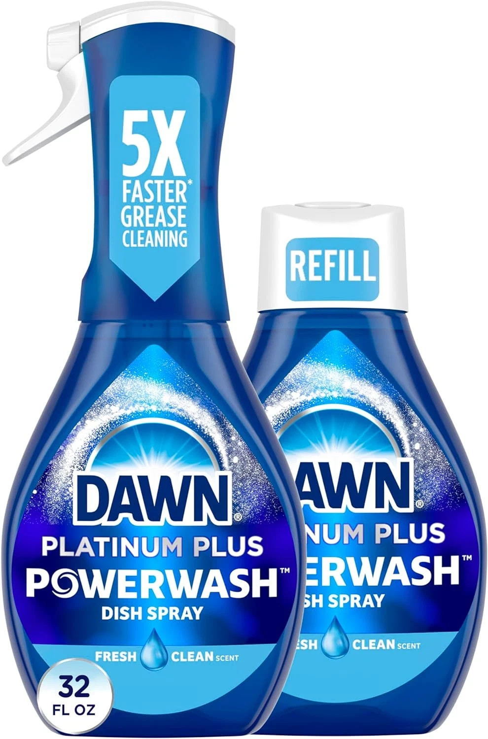 Dawn Platinum Powerwash Dish Spray, Dish Soap, Fresh Scent Bundle, 1 Spray (16Oz