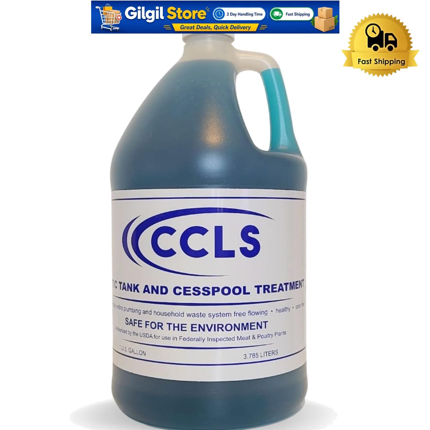 1-Gallon Organic Septic Tank Treatment: Non-Toxic Bacteria Additive for Health