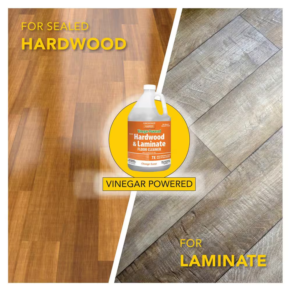 128 Oz. Vinegar-Powered Sealed Hardwood and Laminate Floor Cleaner with Orange S