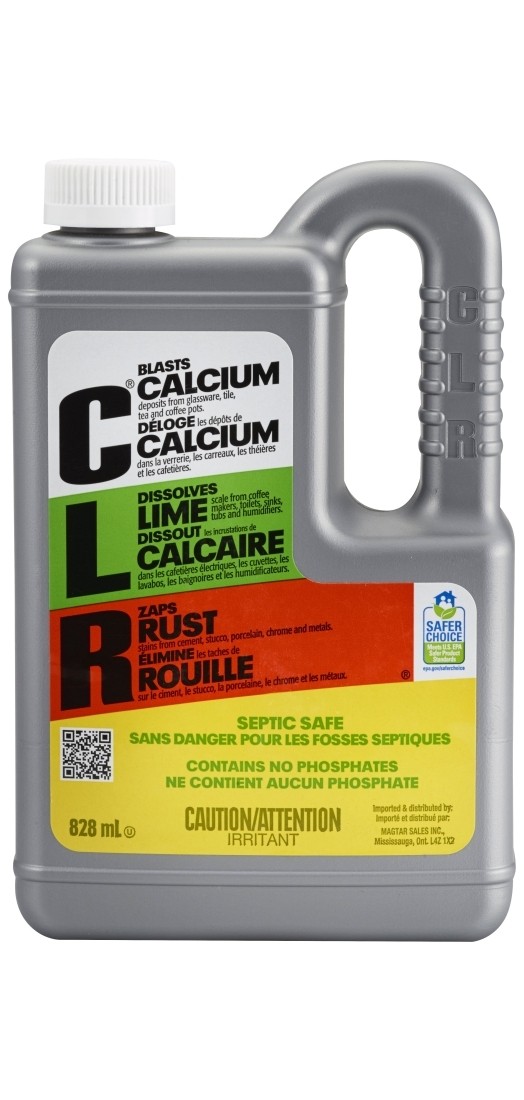 CLR CL-12 Calcium/Lime/Rust Cleaner, 28 oz, Liquid, Slightly Acidic, Lime Green