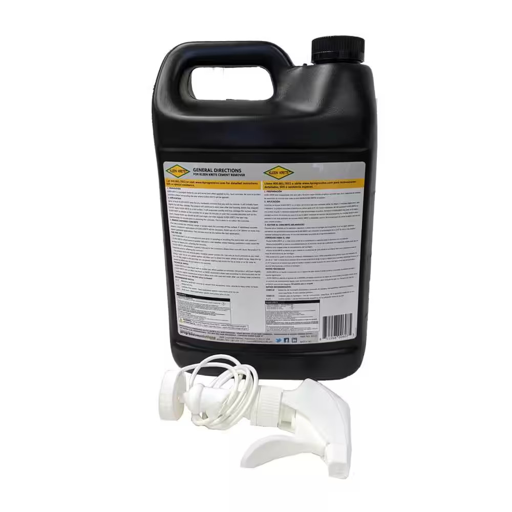 1 Gal Multipurpose Concrete Remover Dissolver Brick Wash Bottle Cleans Etches