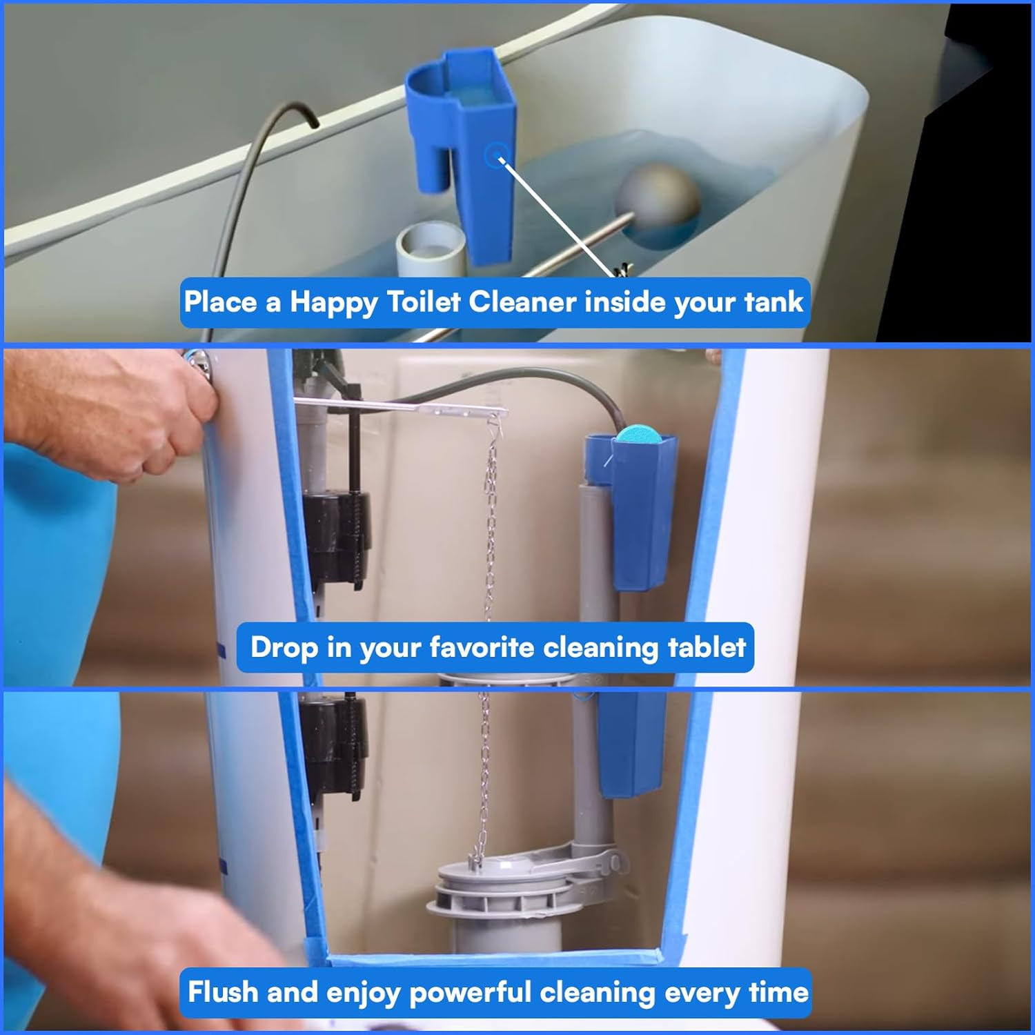 Automatic Toilet Bowl Cleaner – Easy to Install Toilet Tablet Holder – Self-Clea