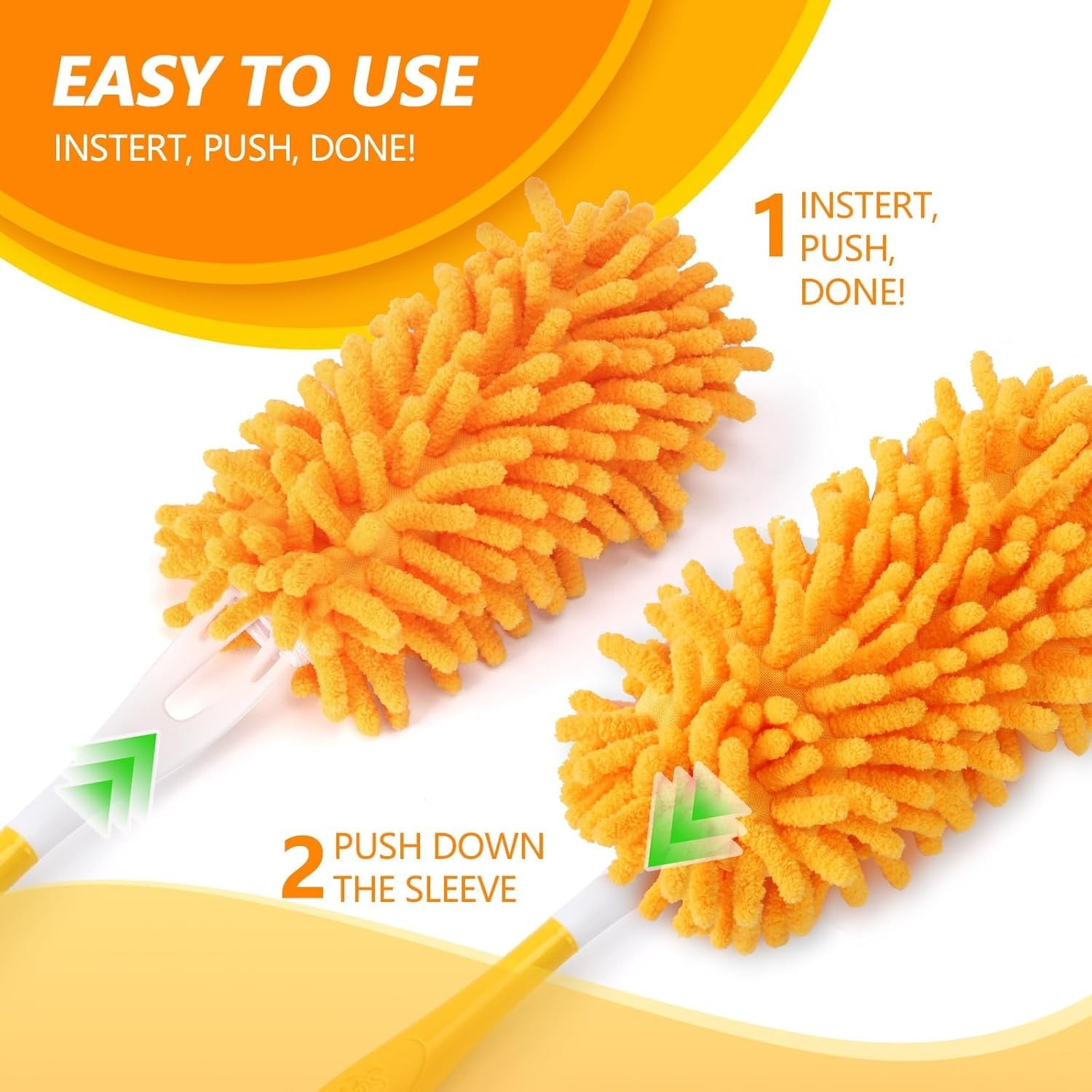Microfiber Duster Refills Heavy Duty for Swiffer Duster Kit 4 Pack Machine Washa